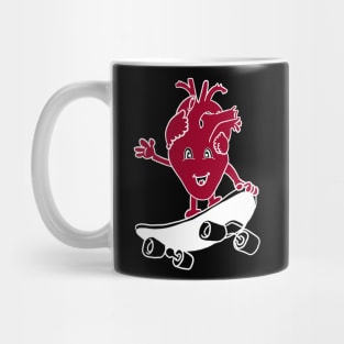 Funny skateboard heart Mug